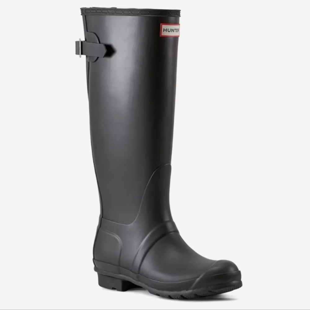 Hunter Matte Black Adjustable Tall Rain Boots